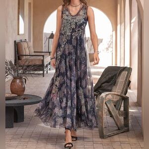 Johnny Was “Yawa maxi mesh dress”. New with tags.